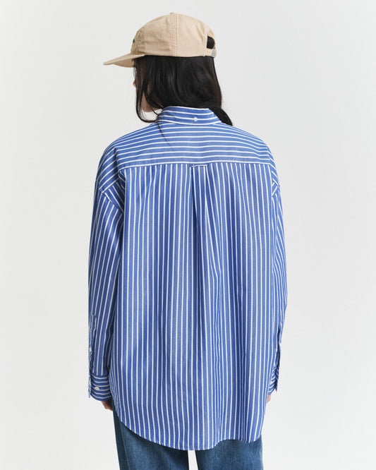 Oversized Striped Poplin Shirt
