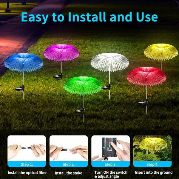 🎄Chikalabs Garden Solar Changing Jellyfish Lights
