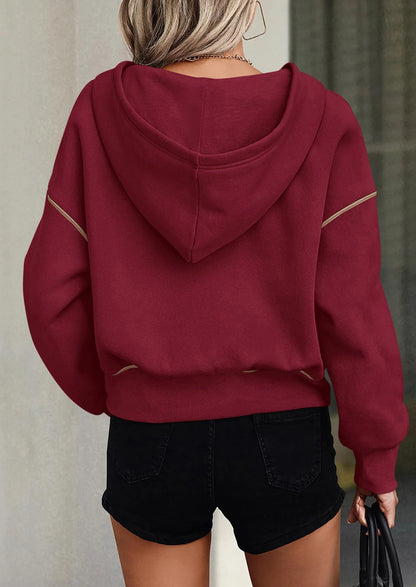 ⏰LAST DAY SAVE 59%💥Women's Fall/Winter Half Zip Hoodie Pullover