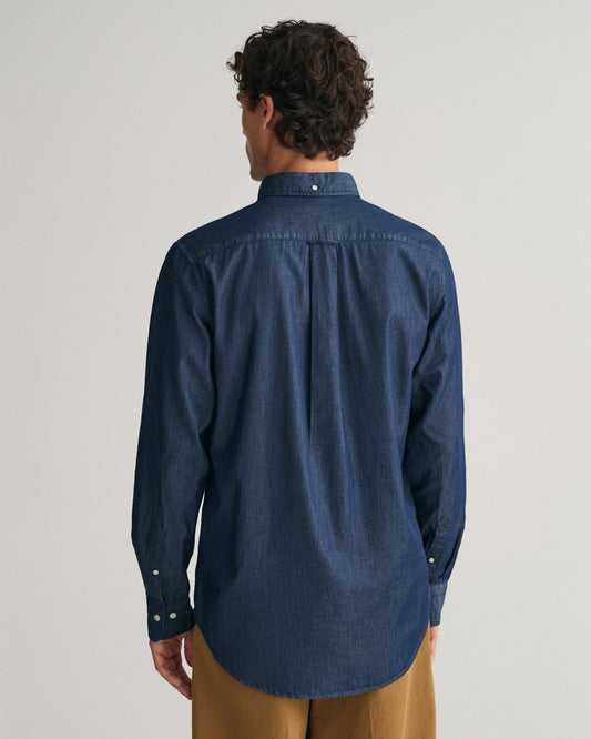 Men's Regular Fit Indigo Shirt - DARK INDIGO
