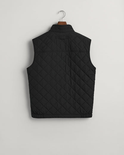 Men's Quilted Windcheater Vest - BLACK