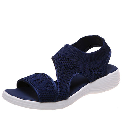 Women Summer Casual Shoes Hollow Peep Toe Mesh Platform Sandals