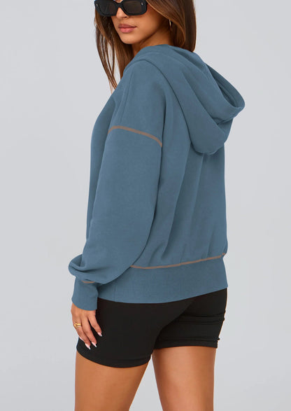 ⏰LAST DAY SAVE 59%💥Women's Fall/Winter Half Zip Hoodie Pullover