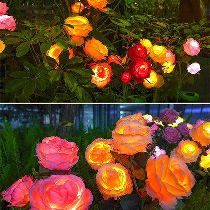 [🏆49% OFF]Chikalabs Garden Rose Solar Flower Stake Lights