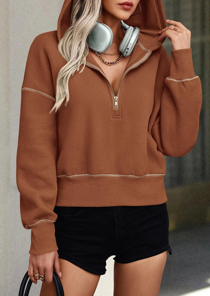 ⏰LAST DAY SAVE 59%💥Women's Fall/Winter Half Zip Hoodie Pullover