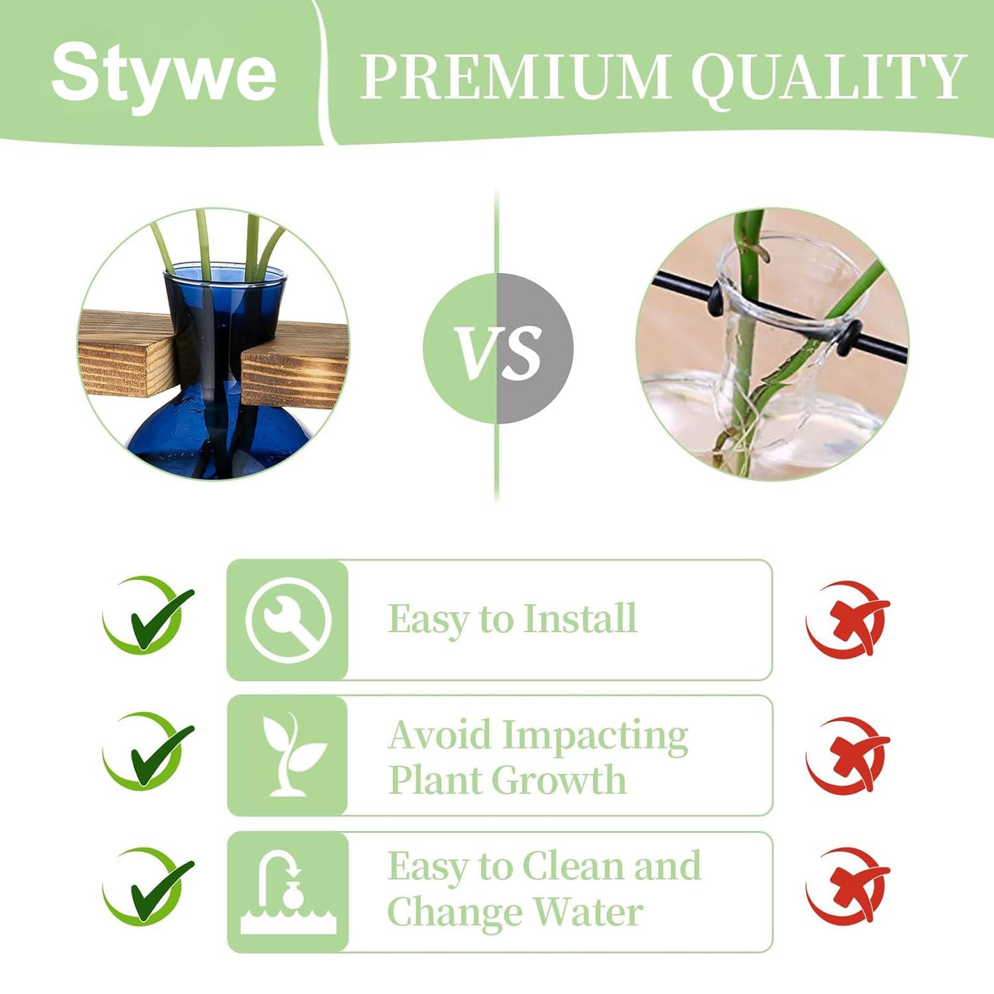 Chikalabs Round Bottle Plant Propagation Stations Glass Terrarium