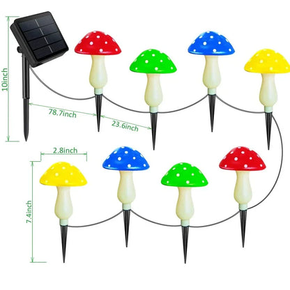 🍄Chikalabs Garden Colorful Solar Mushrooms Light