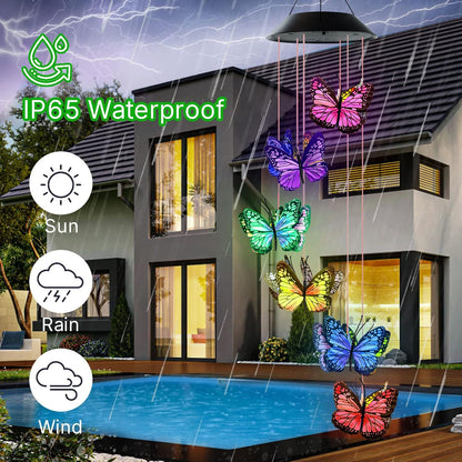 🦋 Beautify Your Garden 2025- ✨Chikalabs Creative Hummingbird Solar Wind Chimes
