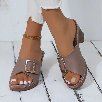 Women's Solid Color Stylish Sandals