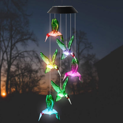 🦋 Beautify Your Garden 2025- ✨Chikalabs Creative Hummingbird Solar Wind Chimes