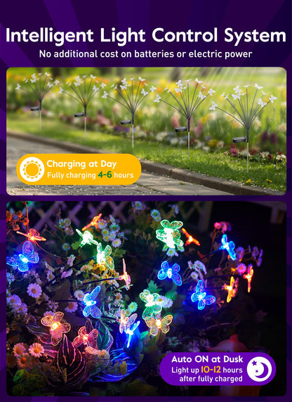 💐Chikalabs Garden Solar Garden Lights, 2 Lighting Modes