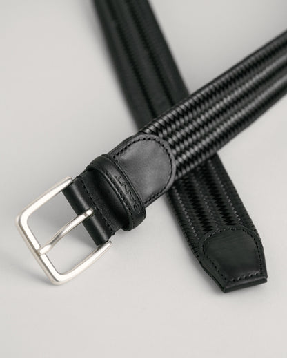 Braided Elastic Leather Belt