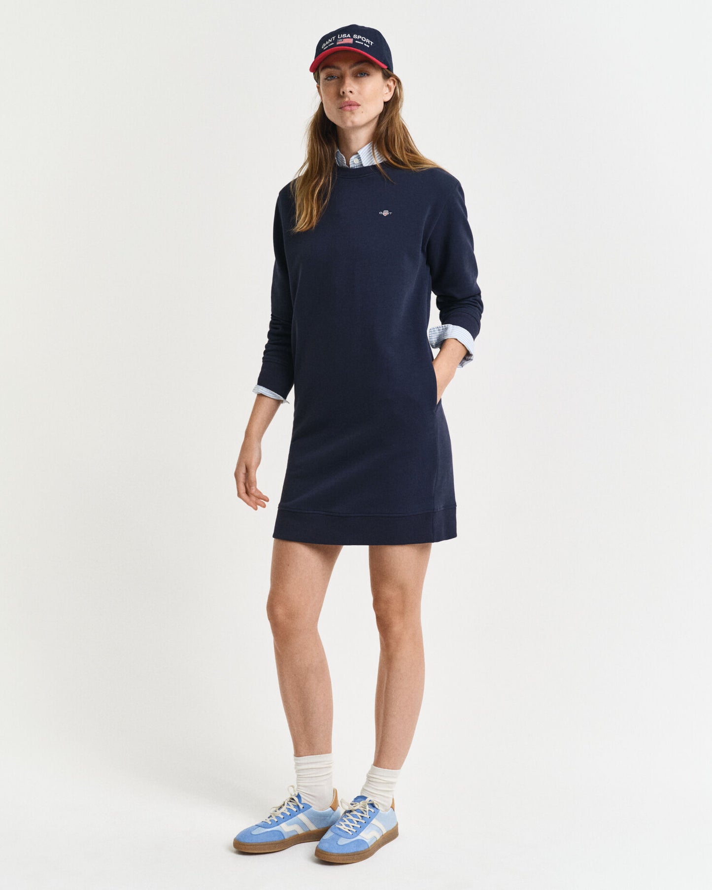 Shield Crew Neck Sweat Dress