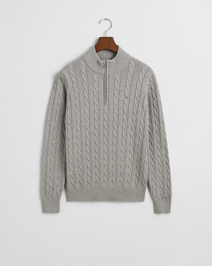 Teens Cotton Cable Knit Half-Zip Sweater