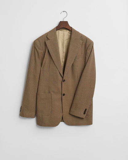 Relaxed Fit Gingham Checked Blazer