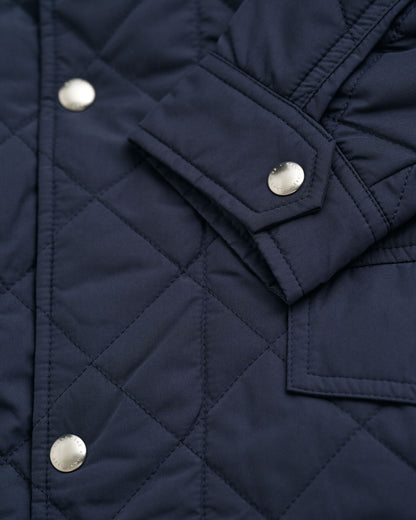 Quilted Windcheater Mid-Length Jacket