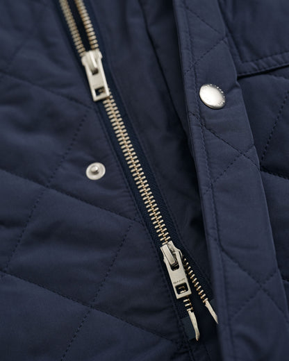 Quilted Windcheater Mid-Length Jacket