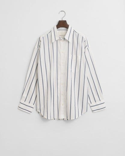 Oversized Classic Striped Poplin Shirt