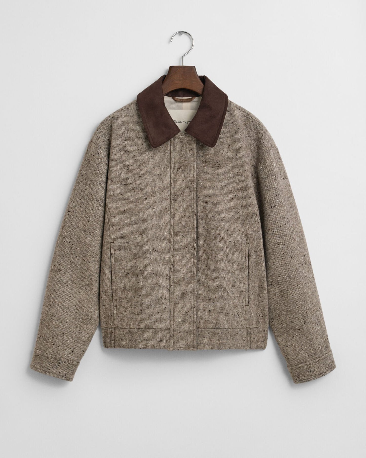 Contrast Collar Wool Jacket