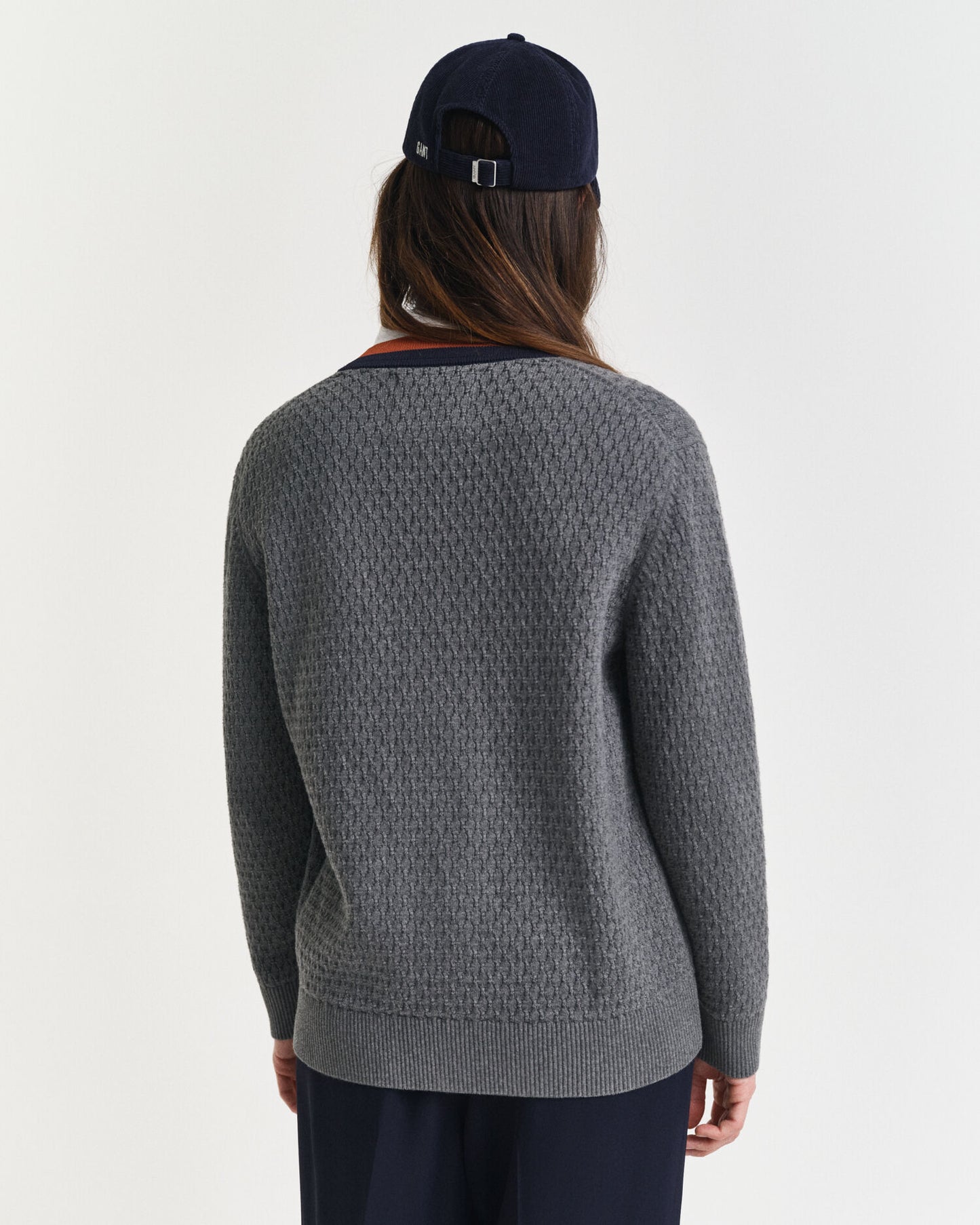 Textured Cotton Contrast Cardigan