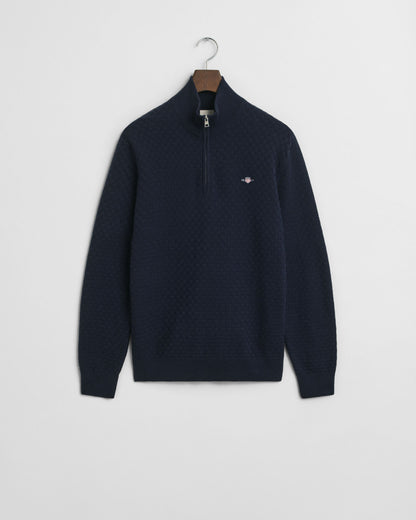 Micro Textured Half-Zip Sweater
