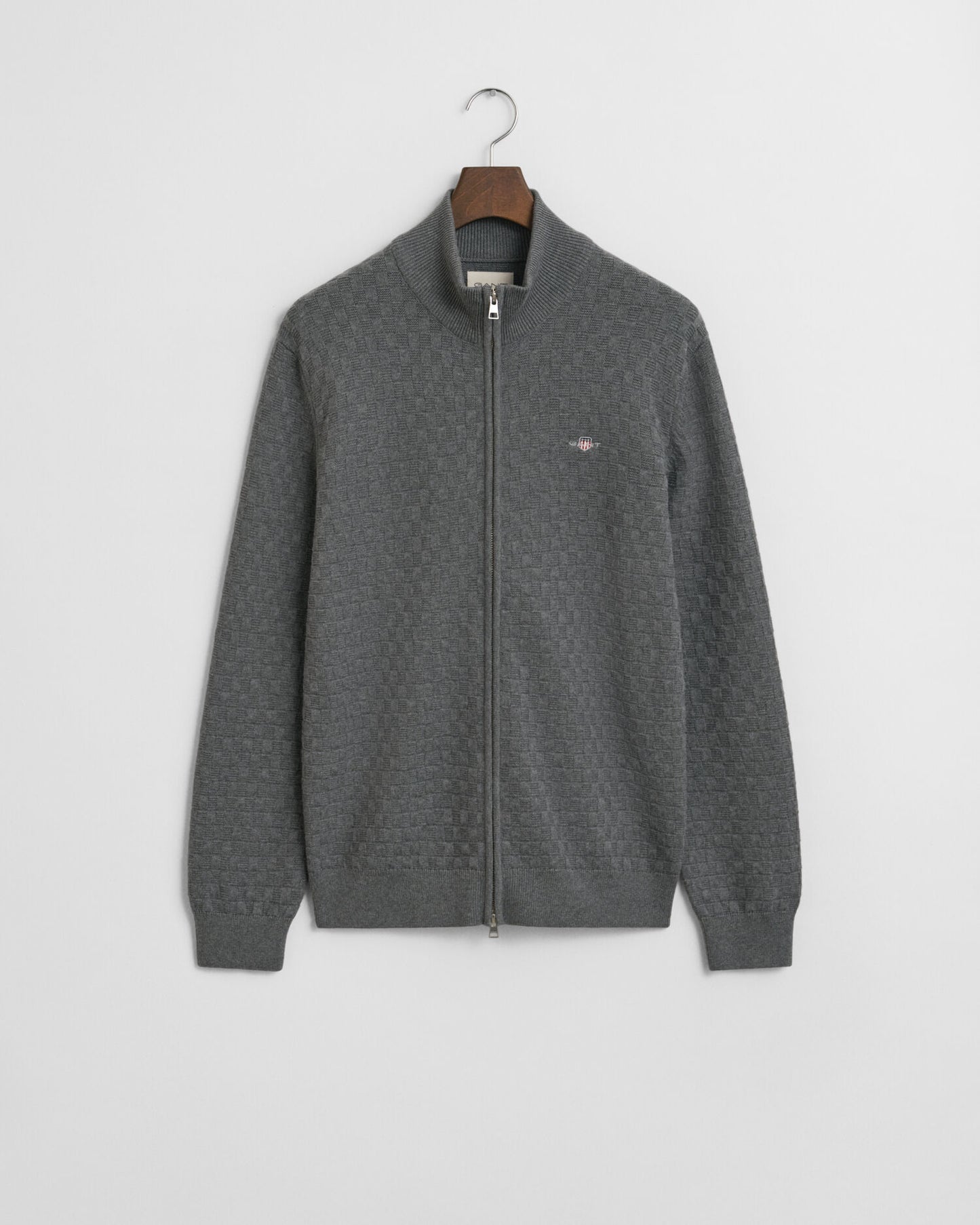 Micro Textured Zip Sweater