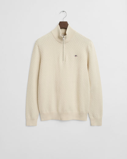 Micro Textured Half-Zip Sweater