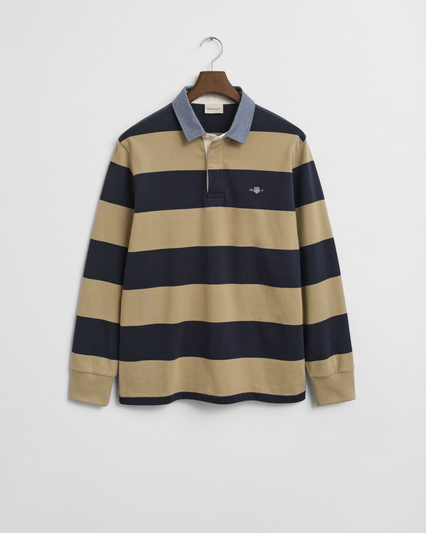 Chambray Collar Striped Heavy Rugger