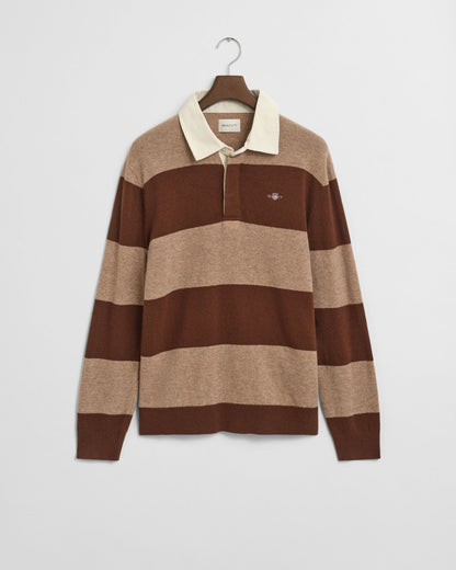 Striped Extra Fine Lambswool Rugger Sweater