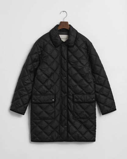 Quilted Corduroy Trim Coat