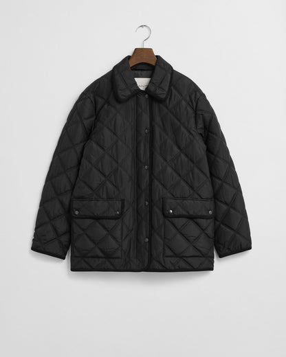 Quilted Corduroy Trim Jacket