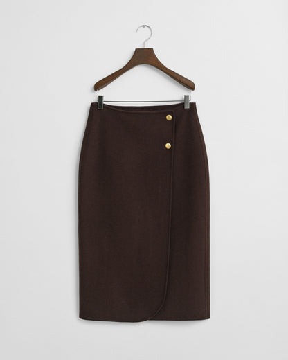 Midi Handstitched Wrap Skirt