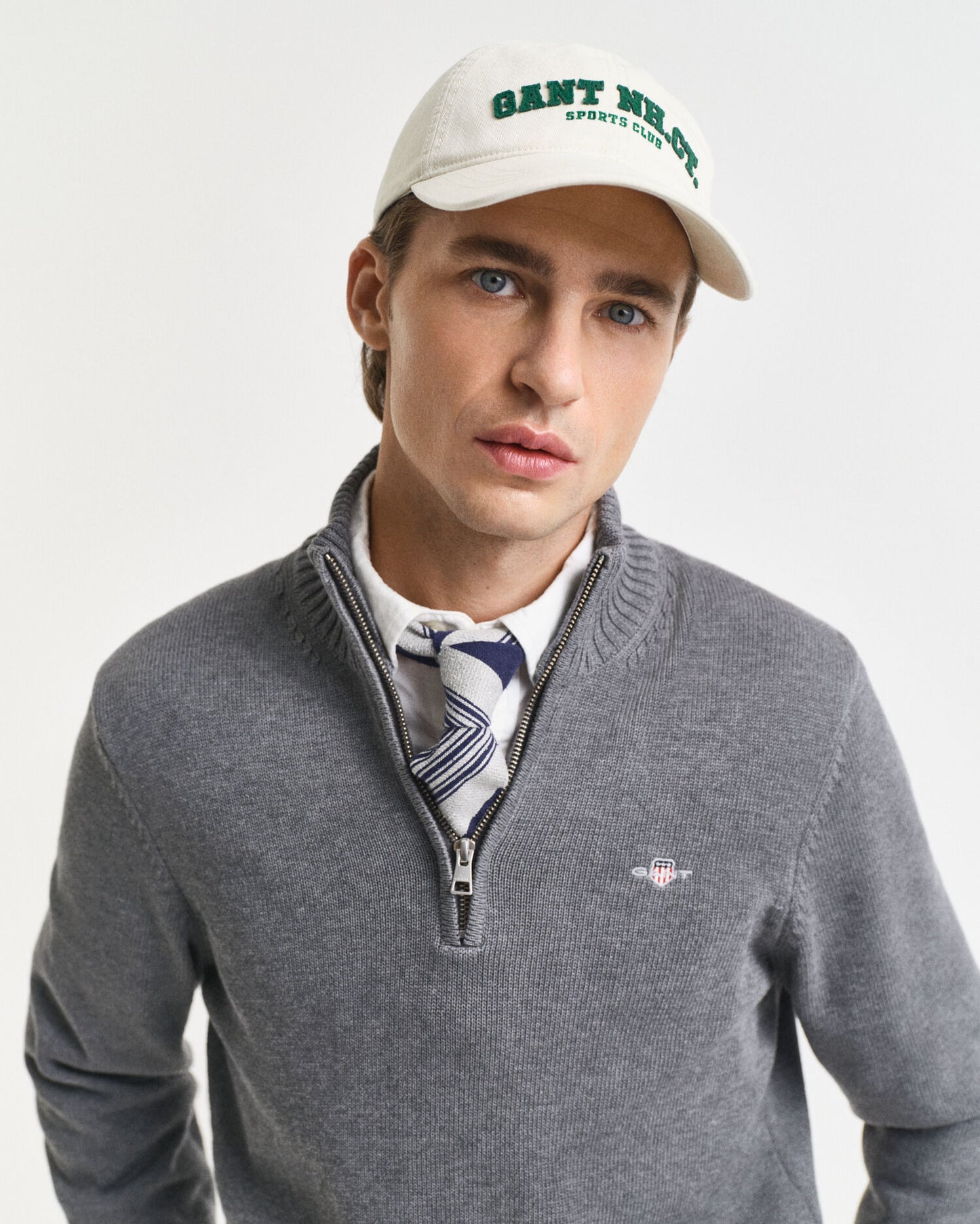 Casual Cotton Half-Zip Sweater