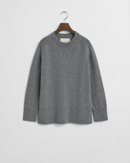 Soft Wool Cashmere Blend Crew Neck Sweater