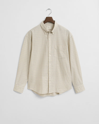 Oversized Fit Checked Luxury Oxford Shirt