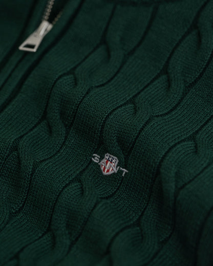 Teens Cotton Cable Knit Half-Zip Sweater