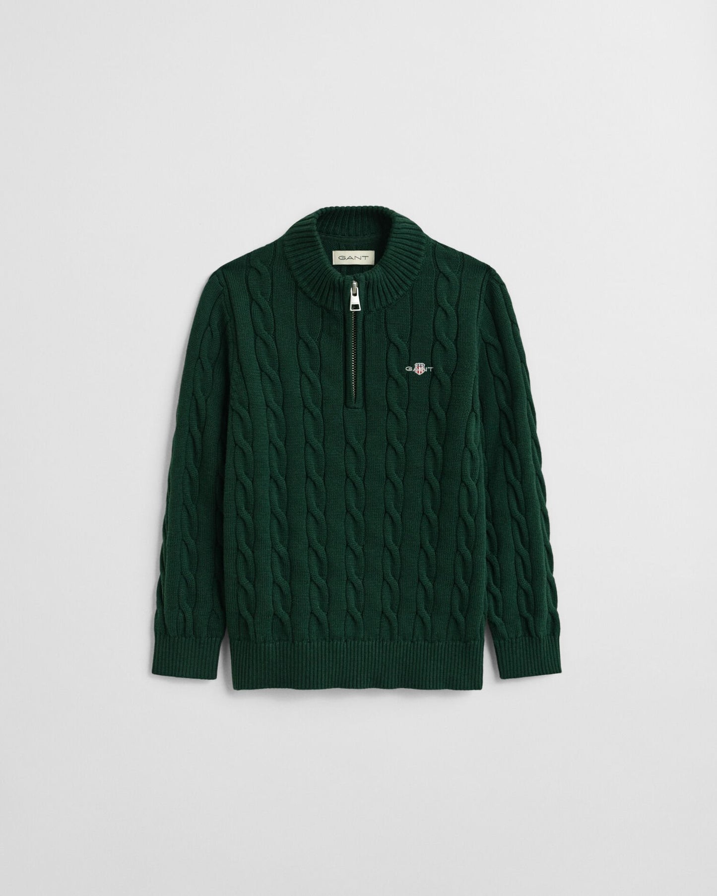 Kids Cotton Cable Half-Zip Sweater