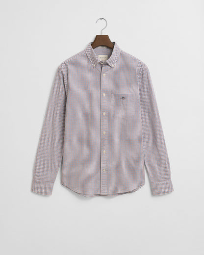 Regular Fit Micro Checked Classic Poplin Shirt