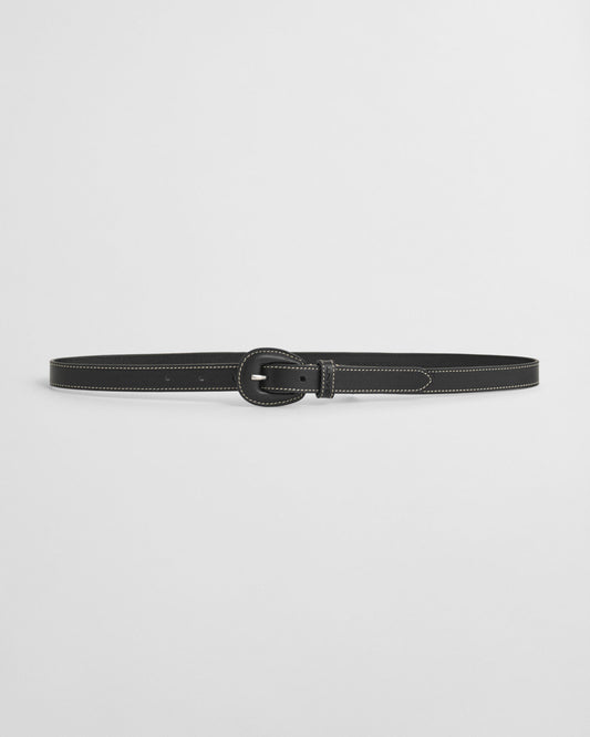 Leather Covered Buckle Belt