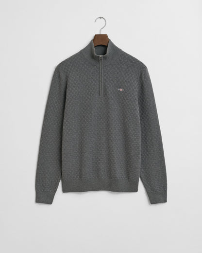 Micro Textured Half-Zip Sweater