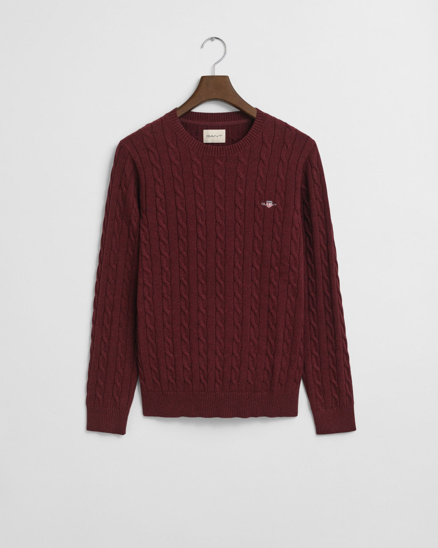 Cotton Cable Knit Crew Neck Sweater