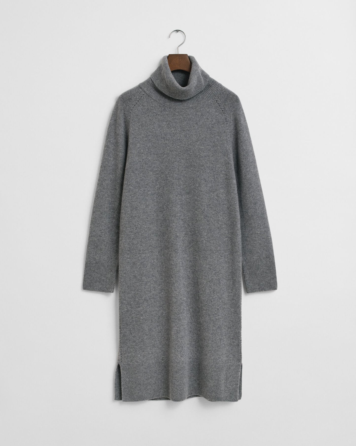 Knit Detail Turtleneck Dress