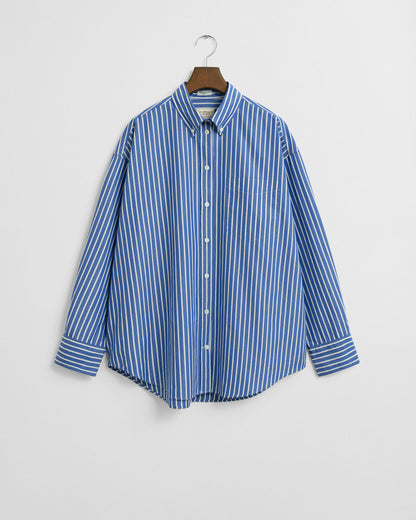 Oversized Striped Poplin Shirt
