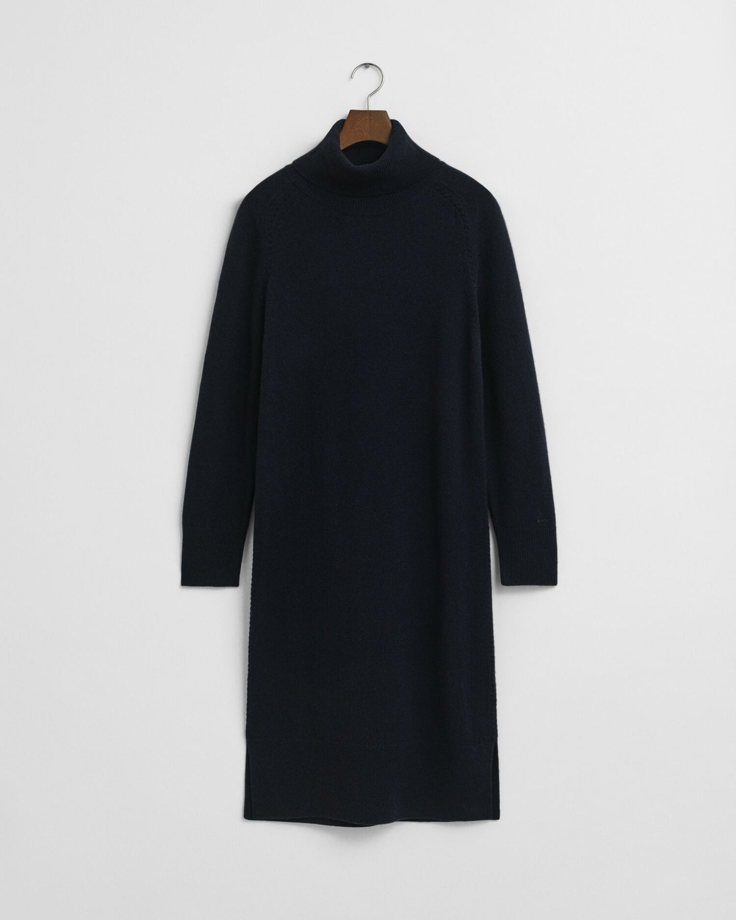 Knit Detail Turtleneck Dress