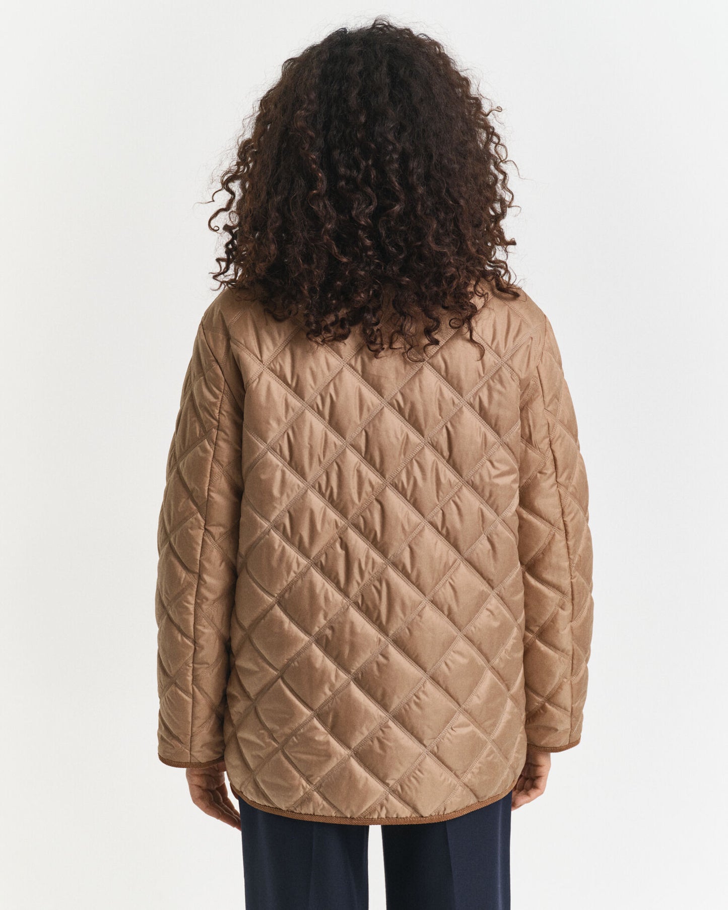 Quilted Corduroy Trim Jacket