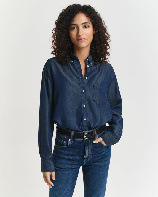 Relaxed Fit Indigo Shirt