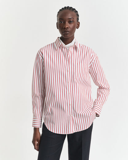 Relaxed Fit Classic Striped Poplin Shirt