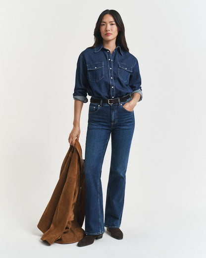 Relaxed Fit Pocket Denim Shirt