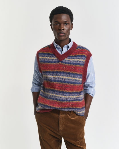 Brushed Fair Isle Vest