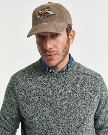Wool Blend MoulineCrew Neck Sweater